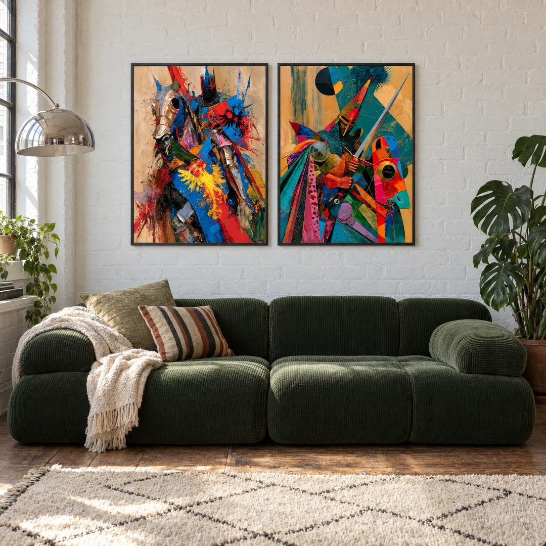 Knights: CRUSADER, PALADIN on a wall