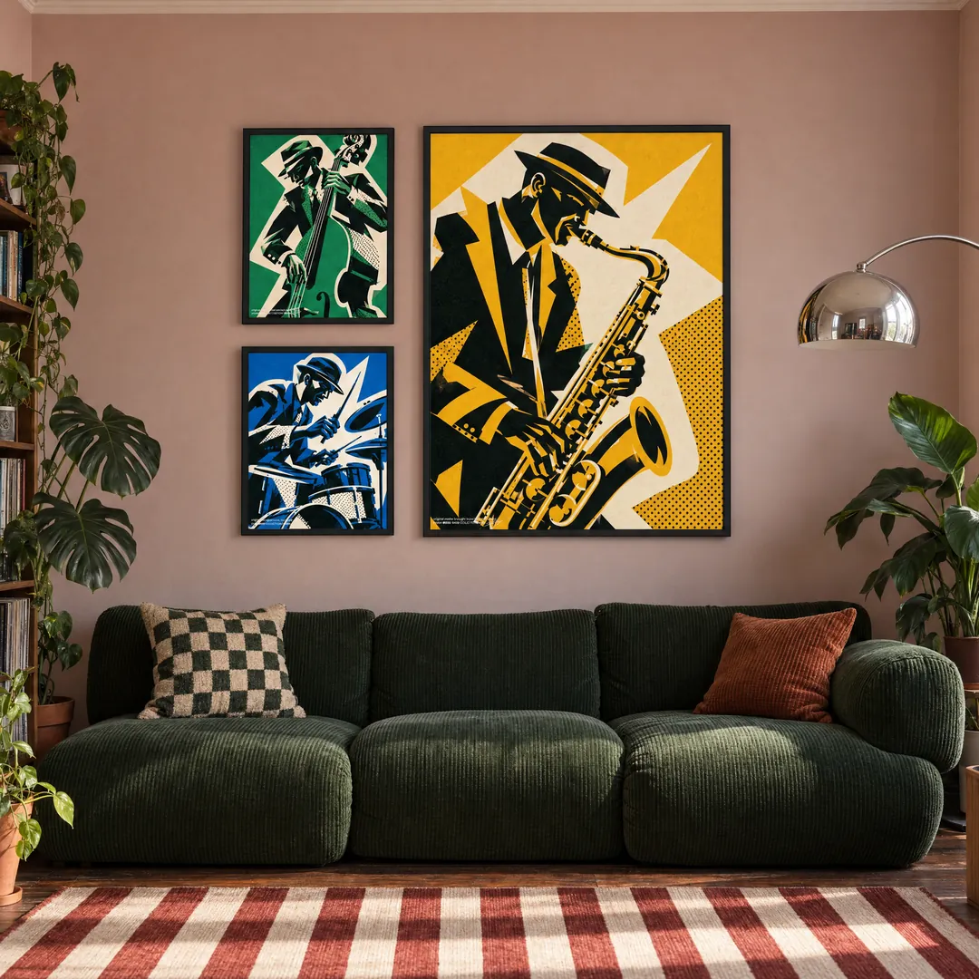 Sax Solo: PULSE, STRIKE, BLOW on a wall