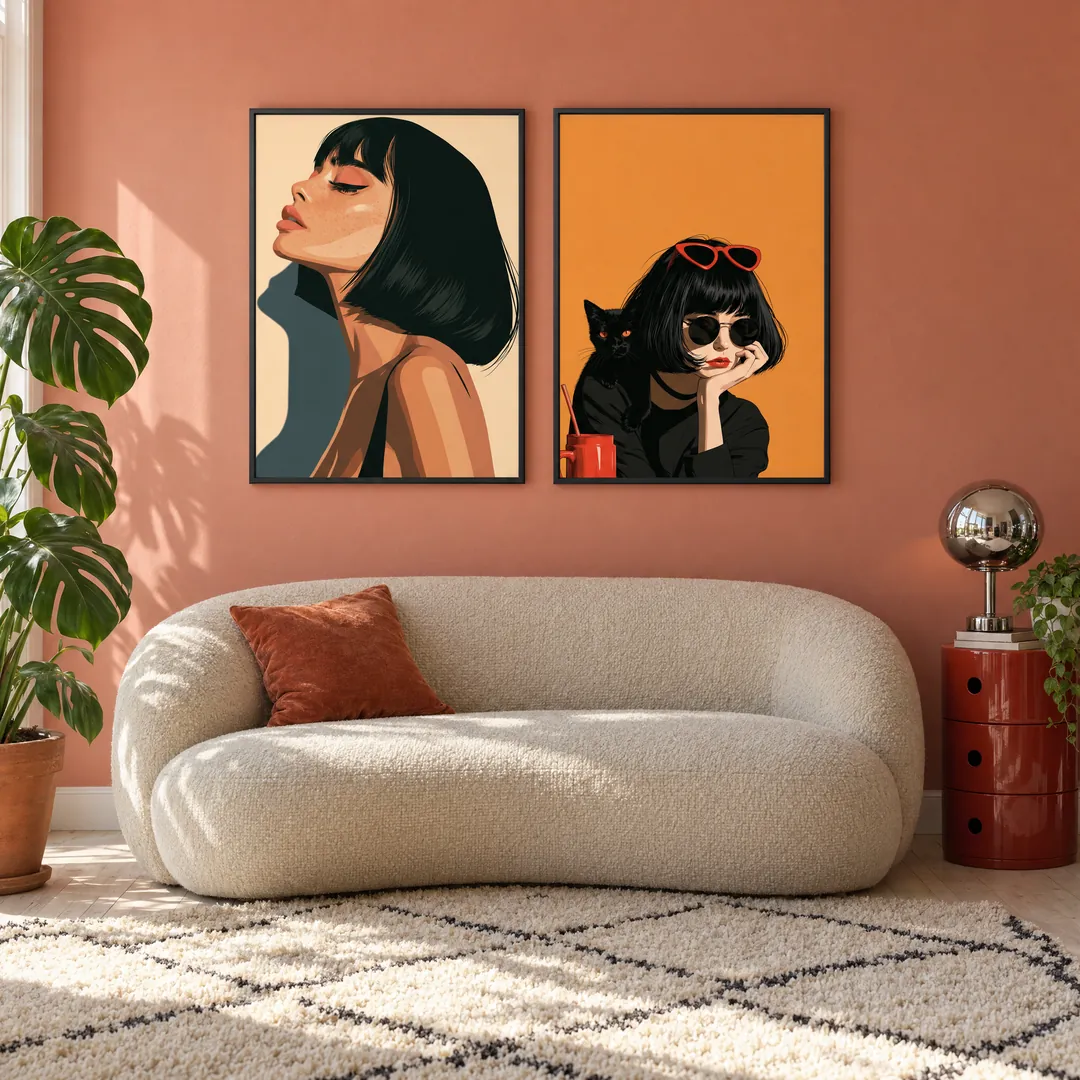 Two Bobs: REVERIE, ATTITUDE on a wall